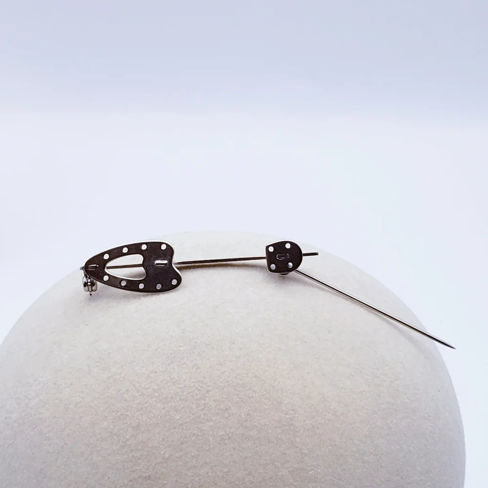 Unique Sterling Silver BEAU Brooch Unisex